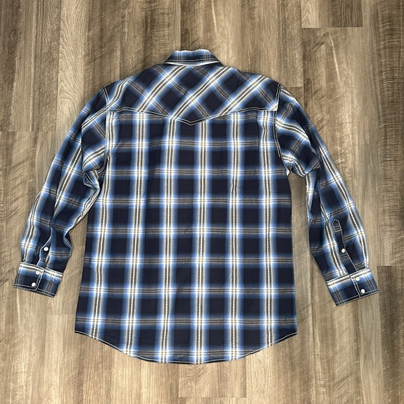 Rafter-C Cowboy Collection Western Long Sleeve Pearl Snap Button Shirt - Large - Picture 3 of 8